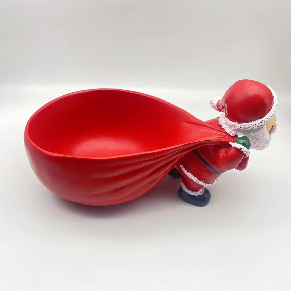 1pc of Santa Claus Fruit Plate, a Small Decorative Item for Home Entrance Shoe Cabinet Storage, Resin Decoration for Living Room And Bedroom