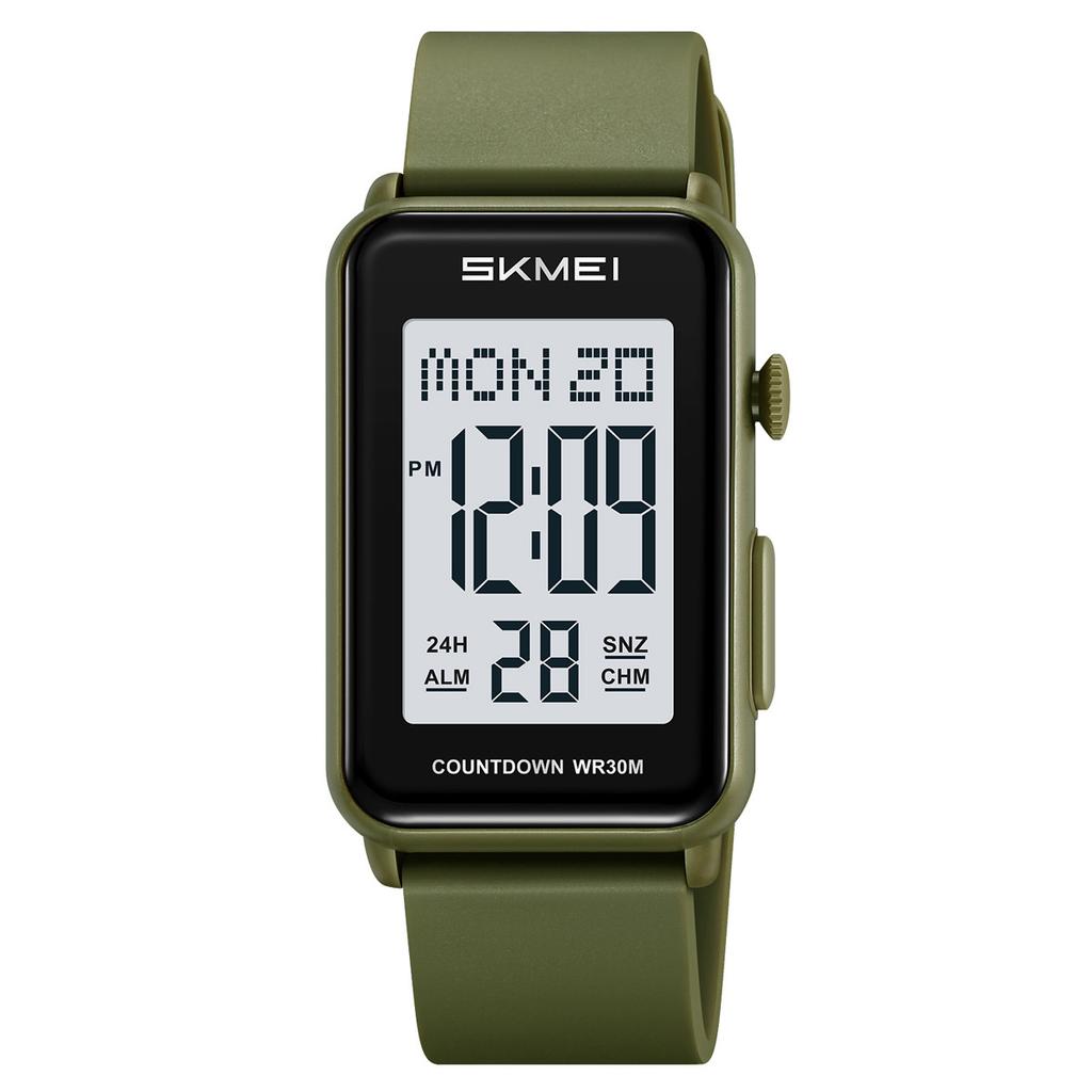 Square single display electronic watch student party multi-function alarm clock waterproof luminous outdoor sports electronic watch