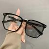 Posensitive Color-changing Anti-blue-light Polygonal Large-frame Near-sighted Glasses