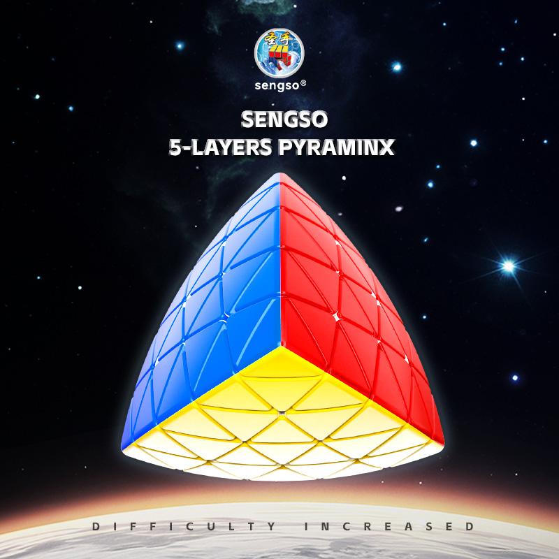 5-Layers Pyraminx Magic Cube  Stickerleee Professional Puzzle Toy Children Gift Cubo Magico Puzzle