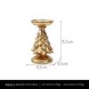 Gold Christmas Tree Candlestick Holder - Festive Home Decoration Ornament