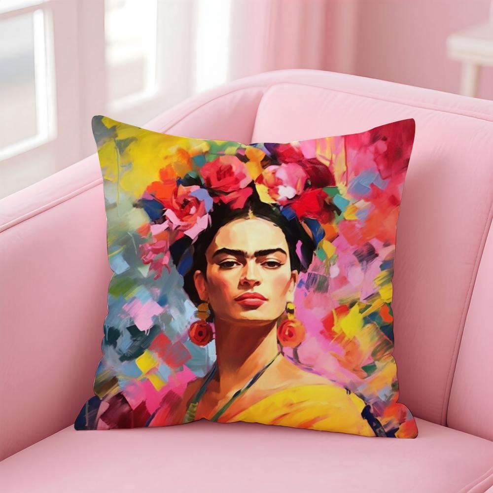 Frida Kahlo Painting Art Cushion Cover Comfortable Reversible Pillow Cover Ideal For Car Sofa Bedroom & Beyond