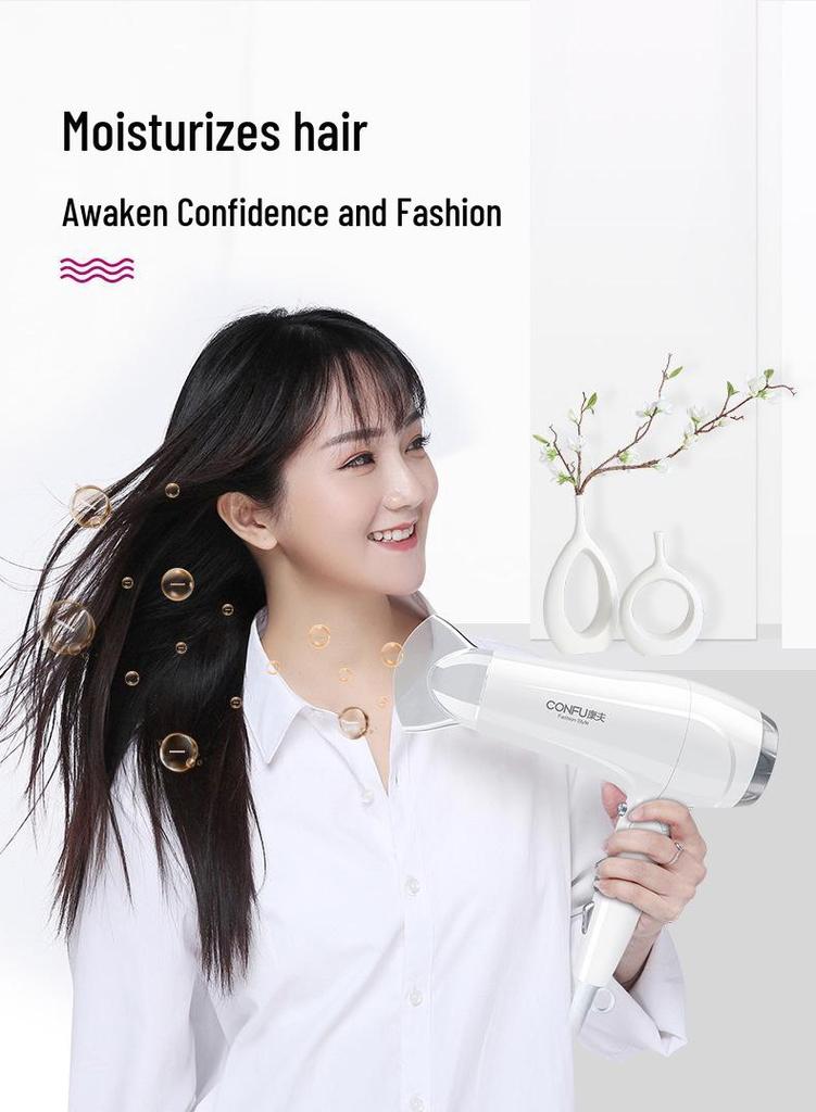 Kangfu KF-5130 Folding Hair Dryer 2200W with Hot & Cold Air, Large Wind Power, Constant Temperature, for Dormitory Use.