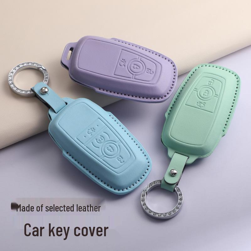 Ford Schlüsselhülle in Macaron-Lila für Focus, Mondeo, Edge, Escort, Escape, Explorer