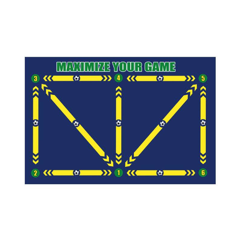 

Мат для футбольных тренировок Мастерство в футболе Тренировочные маты для отработки шагов Спорт на открытом воздухе жёлтый