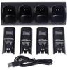 OSTENT Charger Dock Station with 4 Battery Packs for Nintendo Wii and WiiU Remote Controllers (Bl...