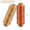 Hilo Encerado de 10 Colores, Hilo de Coser para Cuero Colorido, 55 Yardas por Color, Hilo de Coser, Hilo para Coser a Mano, Costura a Mano de Cuero y Encuadernación