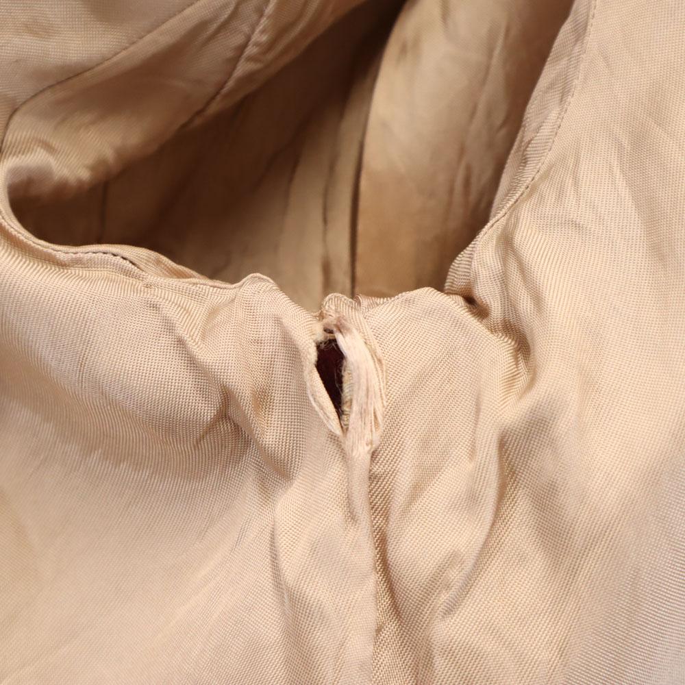 VINTAGE 60s 70s vintage Leather Switch Wool Stajan wine-red Chain stitch Men's Used