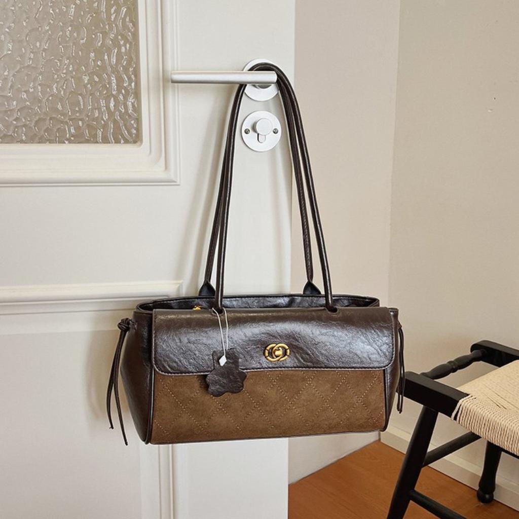 Xeie Thuk Schultertasche Damen PU Achseltasche Täglich Lässig