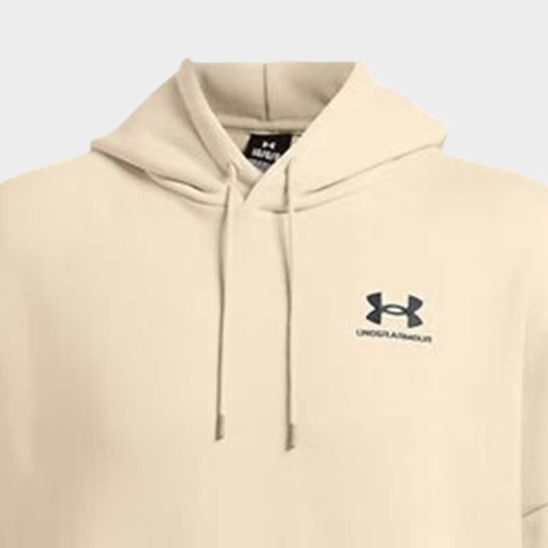 Under Armour Rival Heavyweight Terry Fashionable Versatile Hooded Long Sleeve Sweatshirt Men sweatshirt Khaki 1388020-289