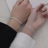 Cute Heart Couple Bracelet Set for Women, Trendy Alloy Love Bracelets, Minimalist Sweet Style Jewelry Gift