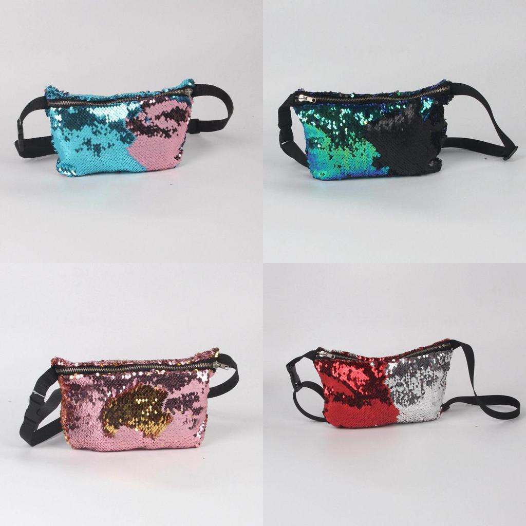 Stylish Mermaid Two-tone Sequin Women's Bag With Unique Storage For Essentials