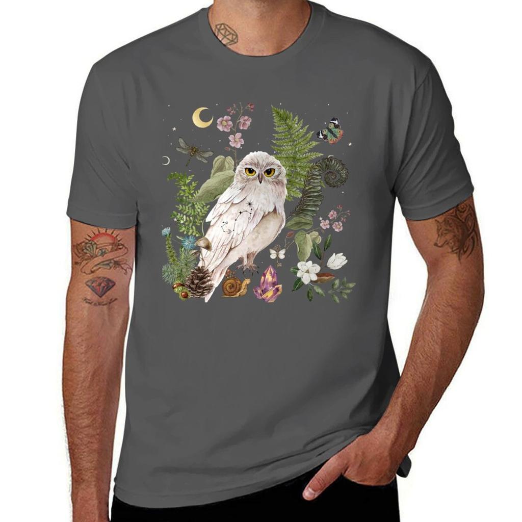 Mystical Snowy Owl T-Shirt Holiday Simple Tee Shirt