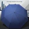 Light Luxury Fully Automatic tri-fold Umbrella Reinforced Windproof Rainproof Men's Sunny Rain Dual-use Business Umbrella