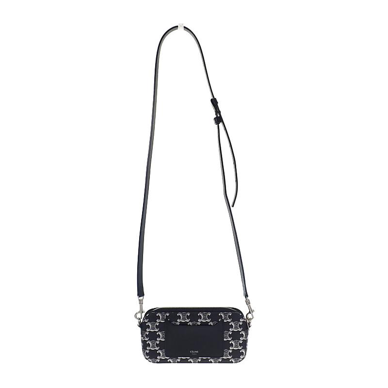 CELINE  10L272EV5.36SB Shoulder Bag black canvas/leather Women