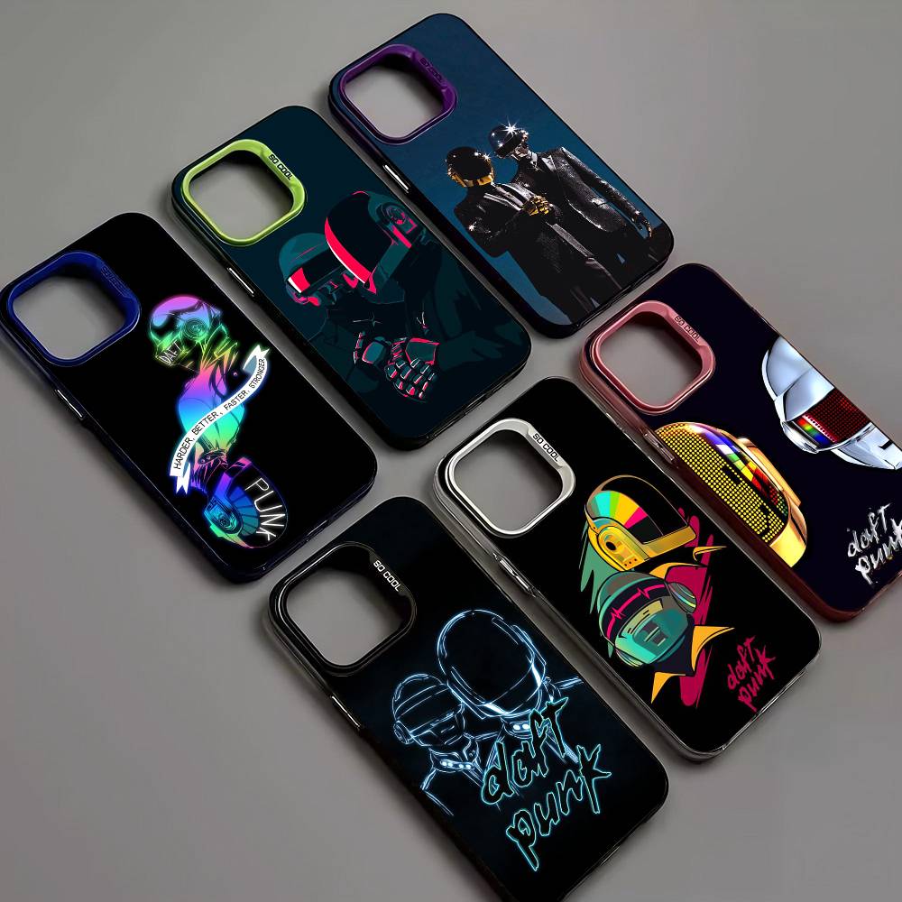 D-Daft Punk Band France Color Phone Case For IPhone 17 16 15 14 13 12 11 Pro Max Plus Pro Shell