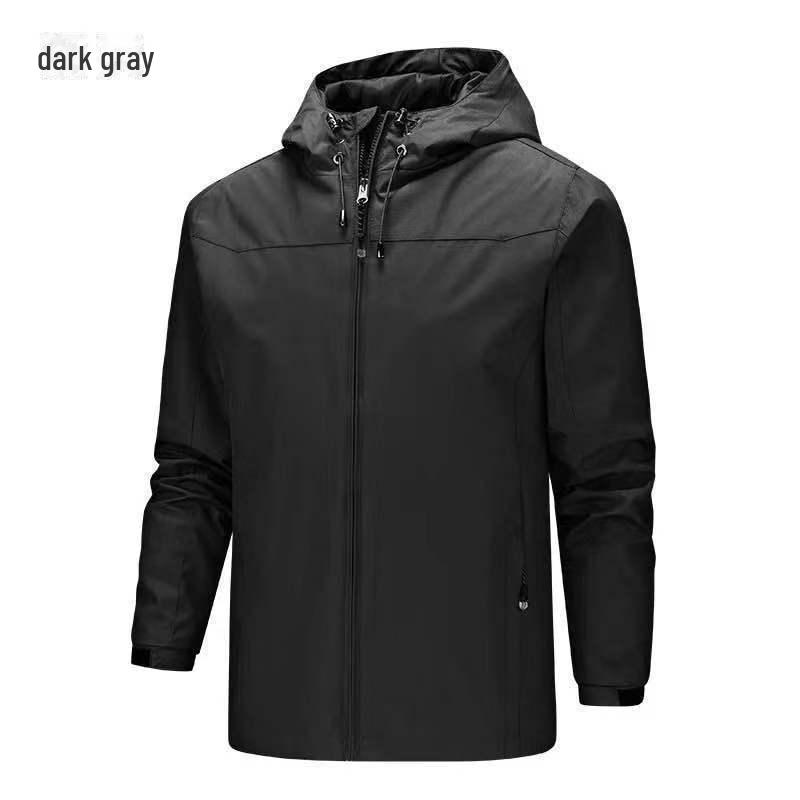 Men's Hooded Sports Jacket: Spring/Autumn Loose Fit, Outdoor Leisure, Windbreaker for Couples