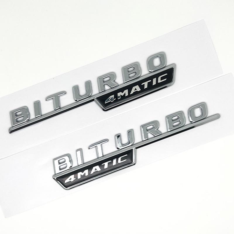 Mercedes Fender Decal: BITURBO 4MATIC Side Emblem Sticker