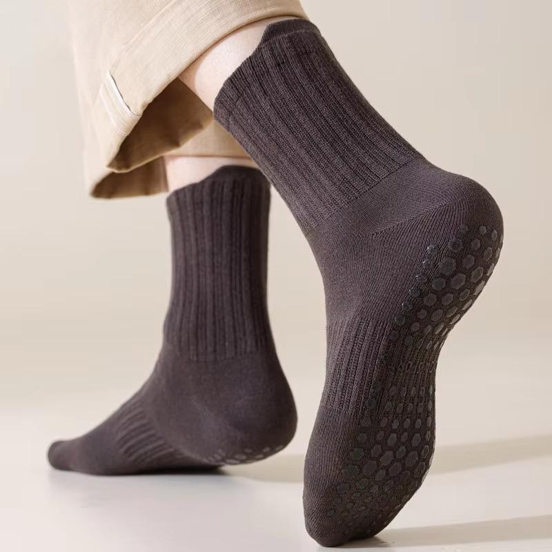 Mittelhohe Yoga-Socken für Herren Damen Professionelle Anti-Rutsch Pilates-Socken Indoor Tanz Fitness Laufen Sportsocken