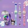 Hello Kitty Otočný flip kryt Lehký hudební hodinky Pro děti Interaktivní Decora