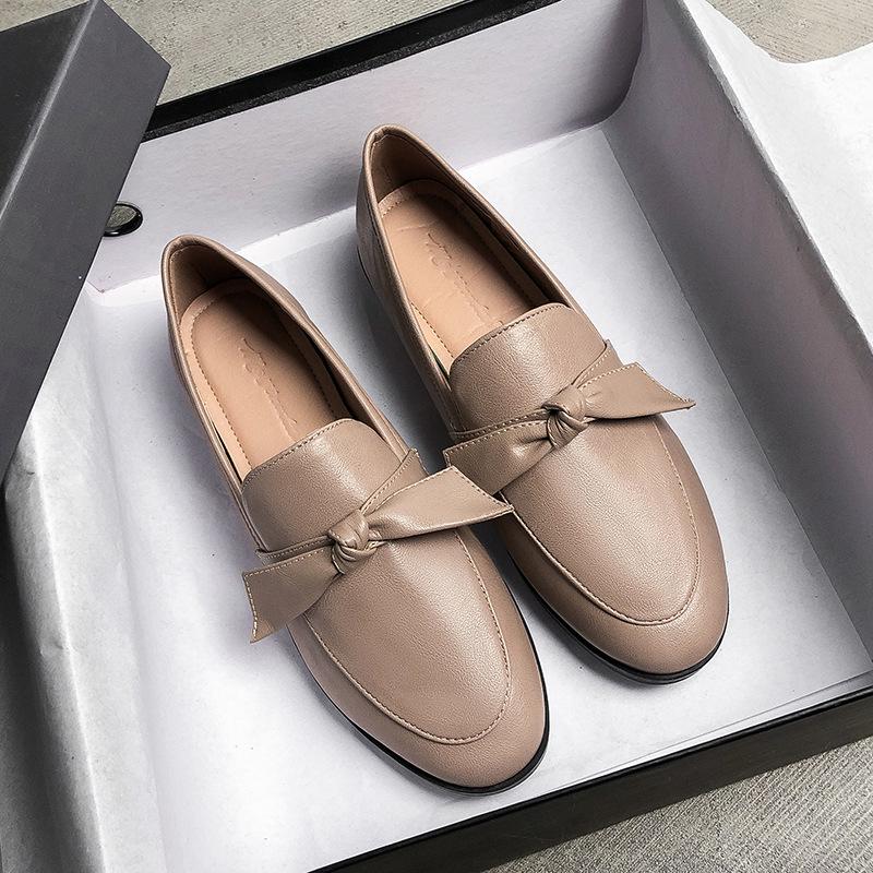 Mocasin din piele pentru femei în stil britanic - Pantofi plați cu talpă moale, Primăvara 2025, Mărimi 41-43