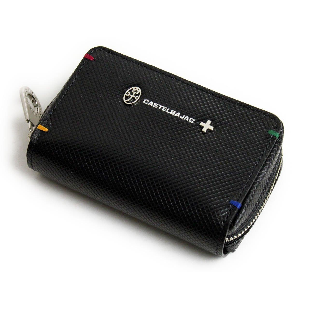 

CASTELBAJAC TORQUE Круглий чохол для ключів на блискавці Шкіра Шкіряні аксесуари 096633 Чорний
