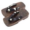 Geta wooden for burnt paulownia for boys [KYOETSU] (Japanese clogs) children, wood, (B2, measurement_23_point_0_centimeters)