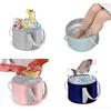 Folding Bucket,Collapsible Outdoor Bucket Portable Travel Basin Heat Waterproof Tub (Gray)