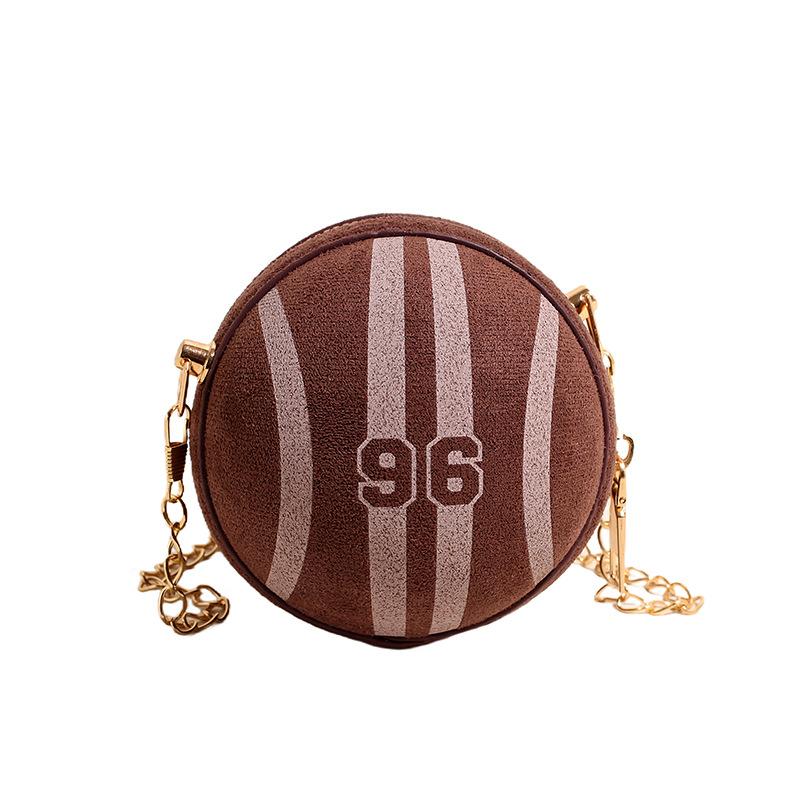 Износостойкая и противоскользящая сумка-маленький круглый мяч кофейный