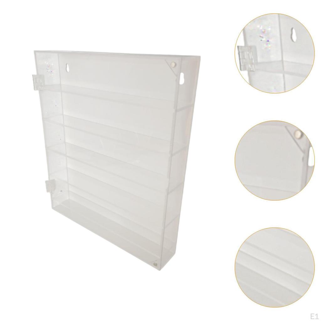 5-poziomowa akrylowa gablota przezroczysty organizer do przechowywania półka regał pyłoszczelne pudełko