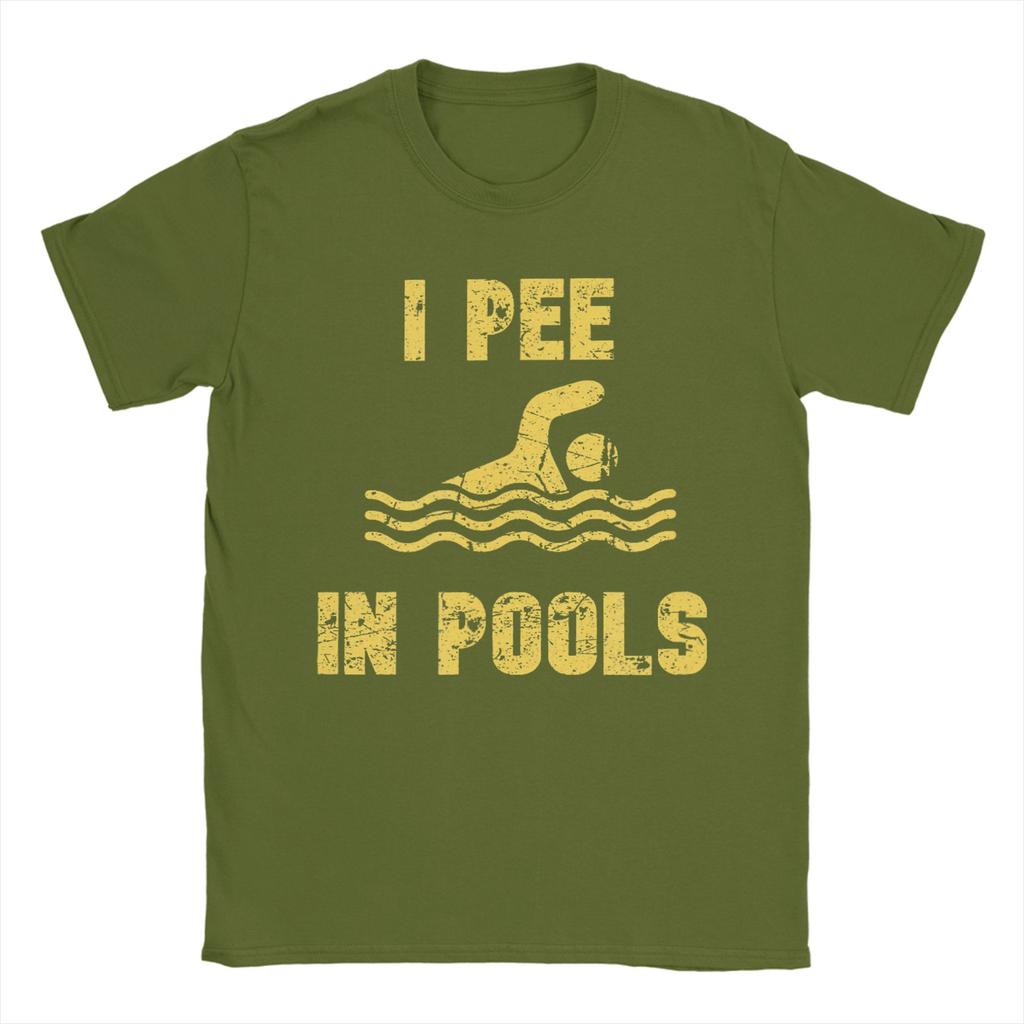 Ich Pisse in Pools Lustiges Urlaubs T-Shirt Sommer Baumwoll-T-Shirts Für Männer Mode Benutzerdefiniertes Logo T-Shirt Kurzärmelige Vintage Oberteile