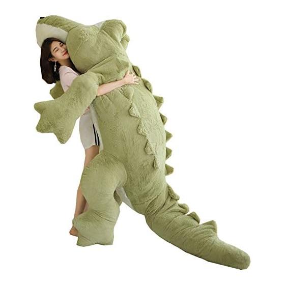 Plush Toy Extra Large Crocodile/Crocodile Large Cute Crocodile Body Pillow/Present/Fluffy Stuffed Toy (Green, 160cm)