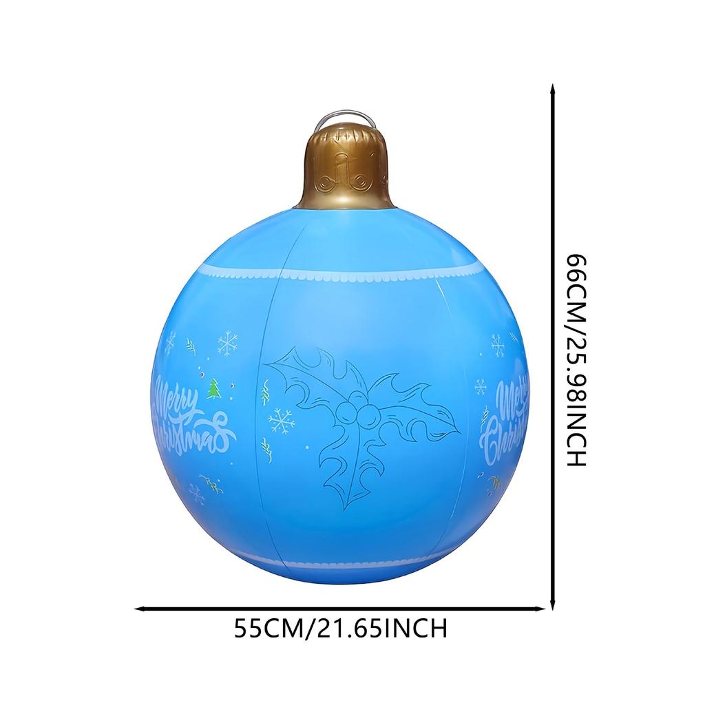 New Plastic Inflatable Christmas Ball - Holiday Decor Ball with Thickened Eco-Friendly PVC