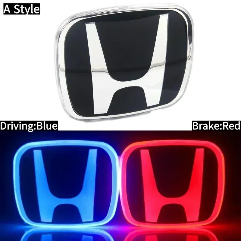 PMMA Car LED Front Emblem Sticker Rear Trunk Light Badge for Honda Accord Odyssey Civic CRV FIT Jazz Pilot Amaze City HRV Freed