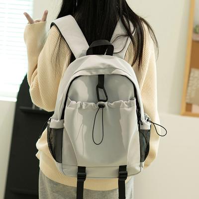 New Contrasting Color Schoolbag Female High School College Student Backpack Fashion Leisure Travel Lightweight Large Capacity Backpack