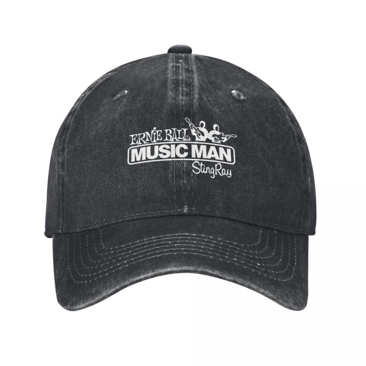 Music Man Stingray Logo Baseballkappe Cosplay Luxusmarke Individuelle Kappen Geburtstag Für Männer Damen gray