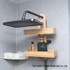 Wall-Mounted Bathroom Storage Rack with Hooks