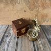Brass Brunton Magnetic Compass with Wooden Box