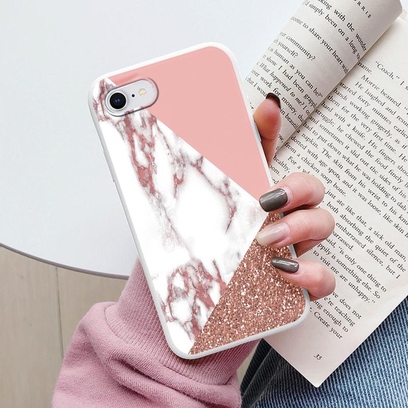 Fashion Marble Cover For iphone SE 2020 7 8 Plus Soft Protective Cases Silicone Coque Bumper Fundas For iphone 8+ SE2020 Shell
