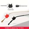 12 Pcs Cute Black Cat Ear Anti-Slip Glasses Ear Grips, Soft Silicone Eyeglasses Temple Covers To Prevent Slipping
