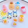 8Pcs New Mini Cute Cartoon Animal Beverage Cup Series Flat Back Resin Scrapbooking DIY Jewelry Craft Decoration Accessorie