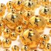 10-1000pcs ABS Imitation Pearl Beads 3-20mm Gold Round Loose Spacer Beads For DIY Jewelry Making Bracelet Necklace Acessories