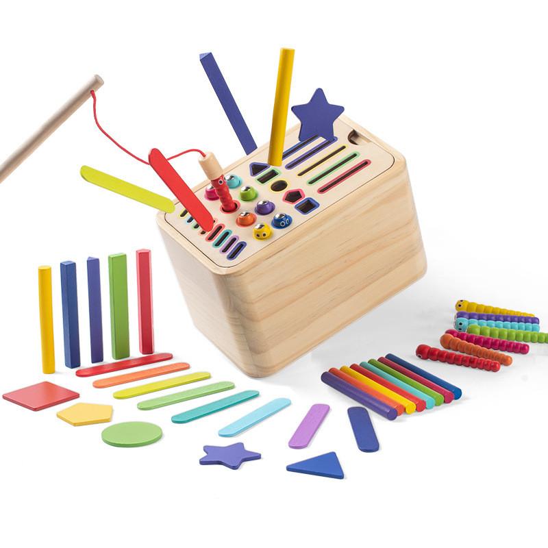 Shape Wooden And Color Sorting Toy Kids Multifunctional Design Learning Benefits