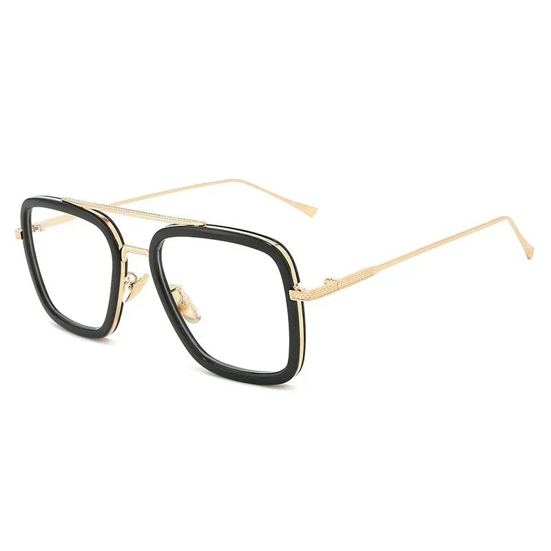 High Quality Durable High Quality Fashion Tony Stark Sun Glasses Iron Man Sun Glasses Vintage Square Metal Frames