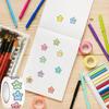 500 Pcs Colorful Star Expression Stickers Roll - Pastel Aesthetic Star-Shaped Labels with Cheerful Design, Self-Adhesive