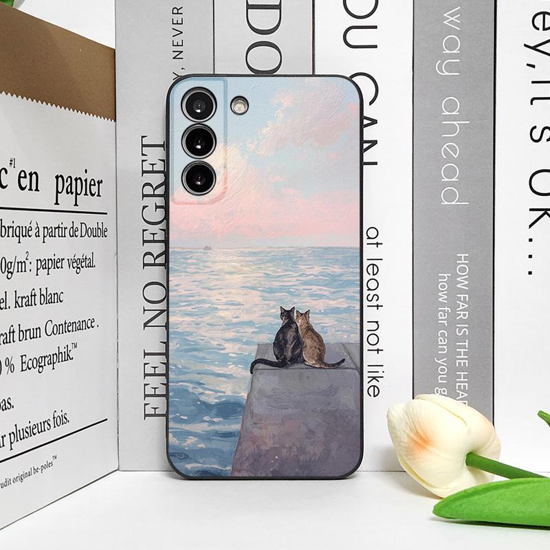 Funny Cute Cat Cartoon Pattern Phone Case for Google Pixel 9 A 8 A 7A 6A 7 PRO 8 9 Pro XL 4G 5G Shockproof Anti-drop Soft Cover