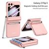 Galaxy Z Flip5 Case With Pen Slot Magnetic Stylus Holder Full Coverage Shockproof PC Cover Matte Finish Flip Design