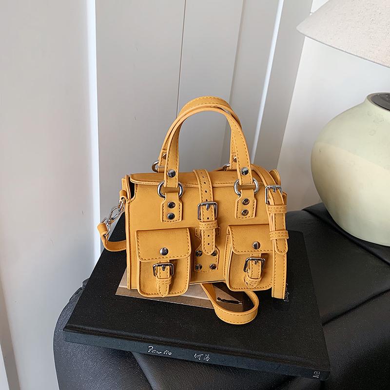 High Quality Solid PU Hasp Square Shoulder Bags 2026 New Sense of Luxury Crossbody Bag Multiple Pockets Retro Handbags for Women