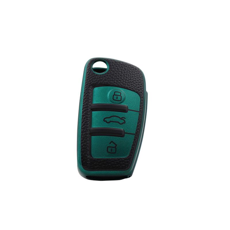 TPU Leather Car Remote Key Cover Case Shell Key Fob for C5 C6 R8 A1 A3 Q3 A4 A5 Q5 Q7 A6 S6 A7 B6 B7 B8 8P 8V 8L TT RS RS3 S3 Protector Holder