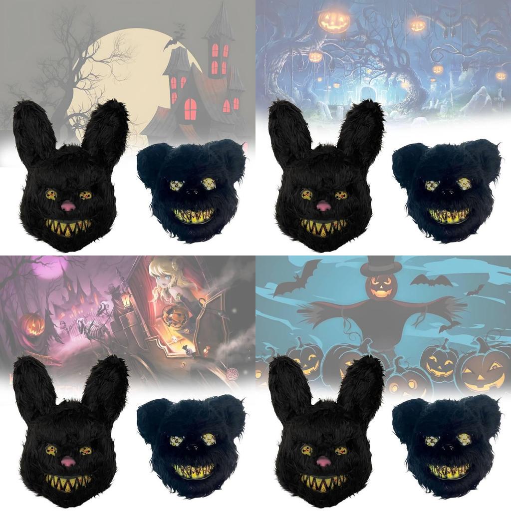 Urocza Maska Czarnego Niedźwiedzia Na Imprezę Halloweenową I Wielkanoc Stylowy Dodatek do Kostiumu